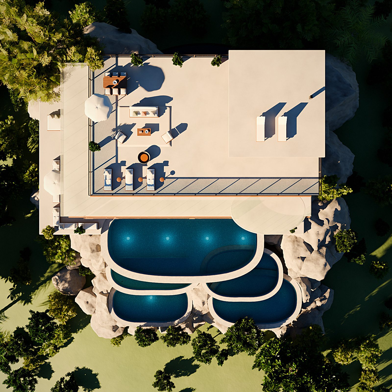 Modelo 3D de una casa, se puede girar